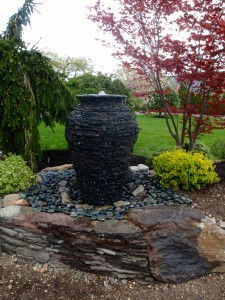 Stacked Slate Urn Fountain